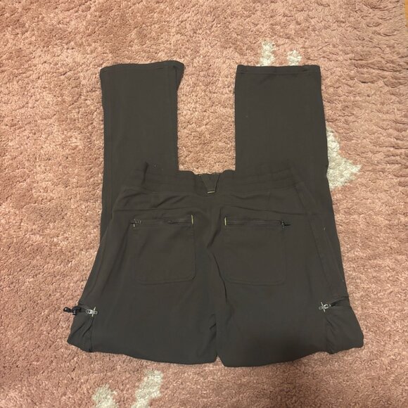 Athleta Womens Large North Peak Cargo Pants Green Olive Stretch Yoga Workout Gym - Picture 5 of 13